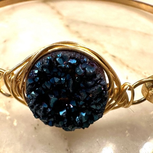 Kinsley Armelle Gold Bracelet with Blue Minerals - Picture 4 of 12